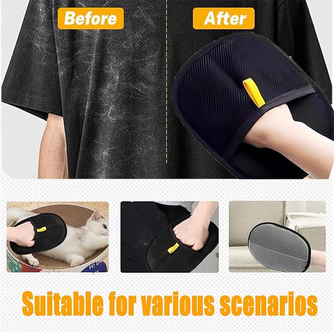 Pet Hair Removal Glove, Electrostatic Gloves Pet Hair, Reusable Electrostatic Pet Cat Dog Hair Remover Grooming Glove, 1/2 Pcs Static Pet Hair Removal Gloves for Couch, Furniture, Carpet, Curtain (1)