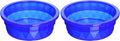 (2 Pack) Van Ness Heavyweight Translucent Large Crock Dish, 52 Ounce Per Bowl