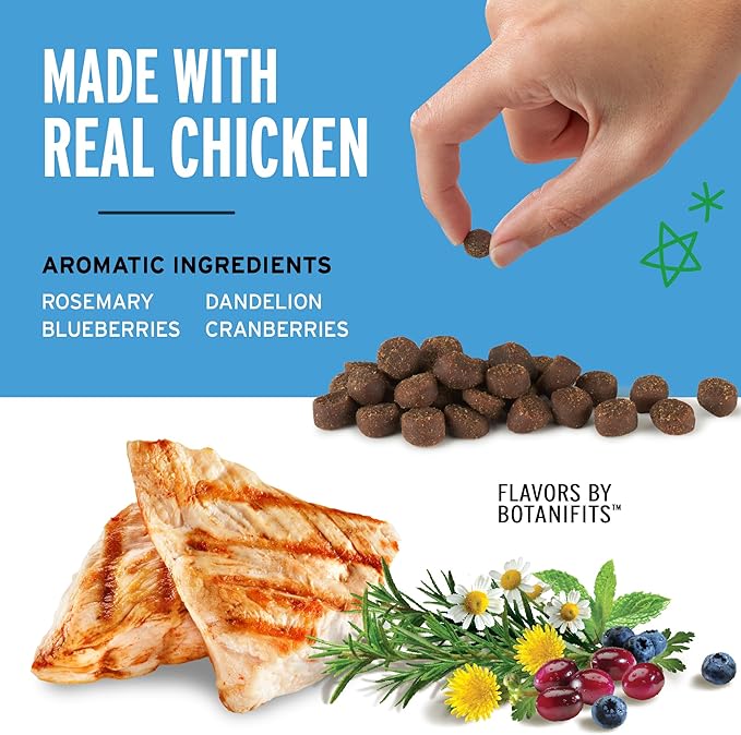Pet Botanics 10 oz. Pouch Training Reward Mini Soft & Chewy, Chicken Flavor, with 500 Treats Per Bag, The Choice of Top Trainers