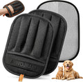 2 PCS Pet Hair Removal Glove for Cats & Dogs, Newly Pro Five-Finger Electrostatic Pet Hair Remover Gloves, Magic Brush Pet Hair Removal Tool (Black, L)