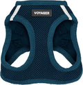 Best Pet Supplies Voyager Step-in Air Harness - All Weather Mesh, Reflective, No Pull Harness for Dogs, Cats - Secure with Hook & Loop Fastener, Buckle, Double D-Rings - Blue, XL