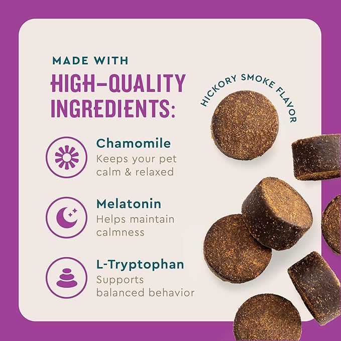 VetIQ Calming Support Supplement, Calming Chews for Dogs Help Manage Stress and Promote Relaxation, Anxiety Relief for Dogs, Made in The USA, 120 Count (Pack of 2)