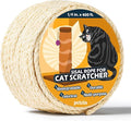 Pelzin Natural Sisal Rope for Cat Scratcher 1/4 Inch by 400 Feet, Cat Tree Rope Twine for Cat Scratching Post Replacement, Cat Tower with Scratch Post Repairing, Replace, Recovering and DIY, White
