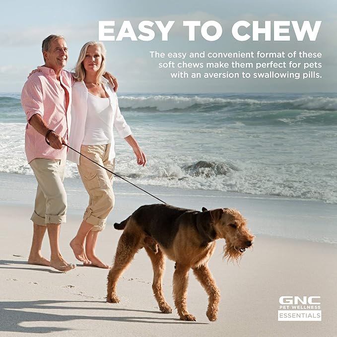GNC Pets Essentials Dog Multivitamin Soft Chews with Salmon Oil, Bacon Flavor Daily Vitamin and Mineral Supplement for Puppies, Adult and Senior Dogs, Skin Coat and Immune Support, 60 Count - 3 Pack