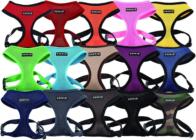 Puppia Soft Dog Harness, Wine, XX-Large (PDCF-AC30-WN-XXL)