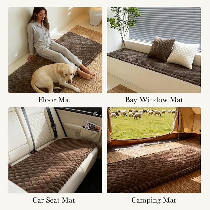 Diamond Quilted Couch Cover for Dogs Non Slip - Large Silicone Particles Pet Friendly Thick Sofa Slipcover for 3 Cushion Couch Washable Furniture Protector Mat for Dogs Cats