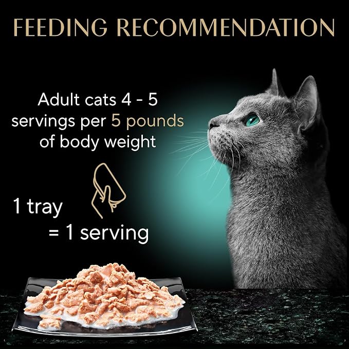Sheba Perfect Portions Bistro Adult Wet Cat Food, Salmon in Creamy Sauce Entree, Cat Food Wet Recipe, 2.6 oz. Twin-Pack Trays (24 Count, 48 Servings)