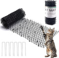 Hmyomina 16.4FT Cat Scat Mat for Cats - Anti-Digging Prickle Strips to Repel Cats, Include 6 Staples, Humane & Easy to Install Outdoor/Indoor Spike Mat