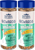 Natural Balance Limited Ingredient Mini-Rewards Chicken Grain-Free, Training Treats for Dogs | 5.3-oz. Canister (Pack of 2)
