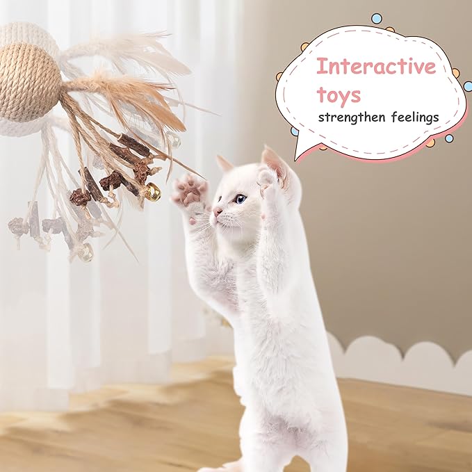 Catnip and Silvervine Toys for Kittens - Natural Chew Toys, Interactive Indoor Cat Teeth Cleaning, Bad Breath Relief, Self-Play Toys (Kicks Chewy Sticks 2-Pack Small Size)