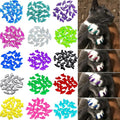 VICTHY 160pcs(16 Colors) Cat Nail Caps Cat Claw Caps Cat Nail Covers with Adhesives and Applicators (Small)