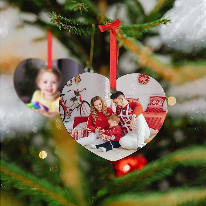 Personalized Christmas Ornaments 2026 - Custom Photo Ornament Customized Xmas Wood Ornament Gift for Christmas Tree Decoration