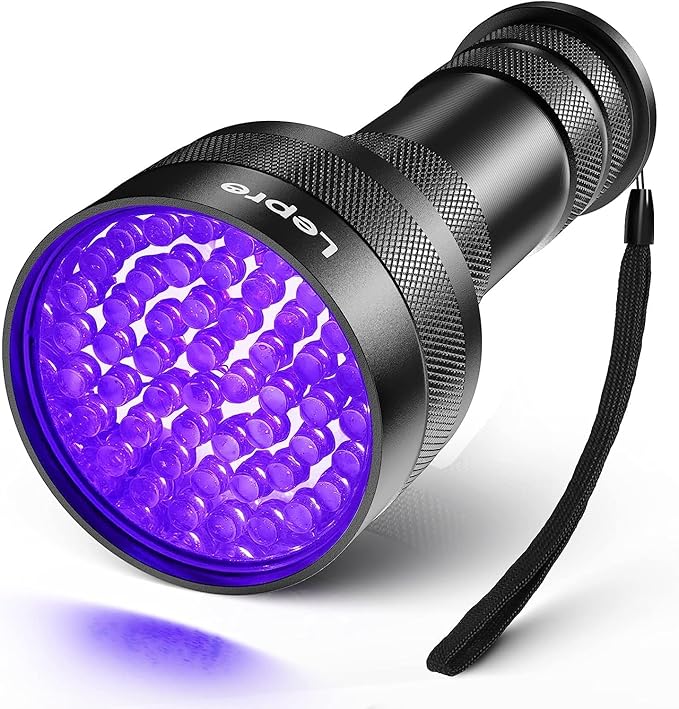 Lepro 51 LEDs UV Light Handheld Blacklight, UV Flashlight Black Light, 395nm Detector for Pet Urine, Stains, Bed Bug and Scorpions, Battery Not Included