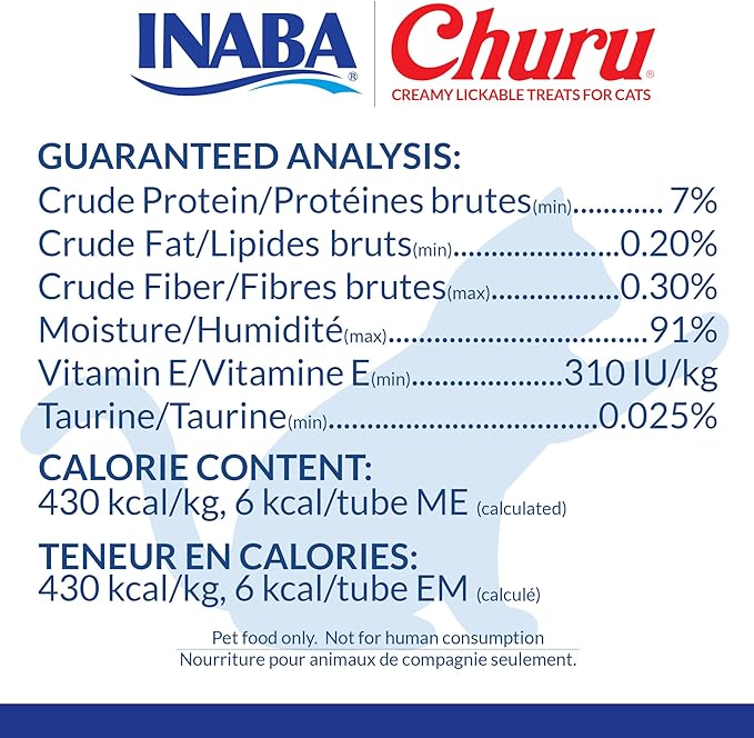 Churu Tuna with Salmon Recipe Lickable Creamy Purée Cat Treats 24 Tubes