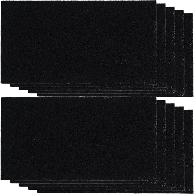 10 Pack Cat Litter Box Filter Replacement, Activated Charcoal Carbon Odor Filter Inserts, Compatible with Van Ness Corner Enclosed Cat Pan & CP77 Enclosed Sifting Litter Pan