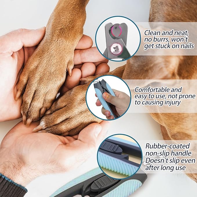 Dog Nail Clippers with Safety Guard Sharp for Large Dogs,Professional Pet Grooming Nail Trimmer,Sharp for Thick Nails of Dogs or Cats