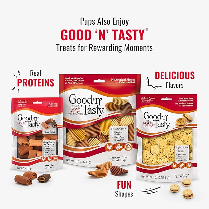 Good'n'Fun Triple Flavored Rawhide Kabobs for Dogs, Beef, 12 ounces