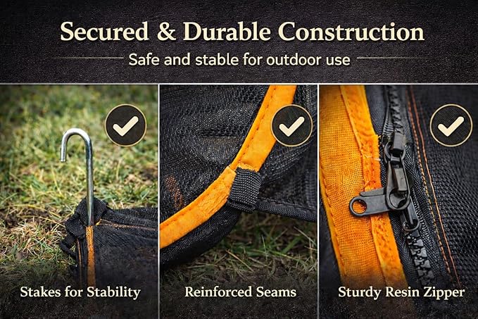 Outdoor Cat Tunnel Playset with Pop-Up Cubes & Tent – Portable Mesh Cat Playpen for Yard, Secure Enclosed Tunnel System for Cats, Kittens, Rabbits & Small Pets