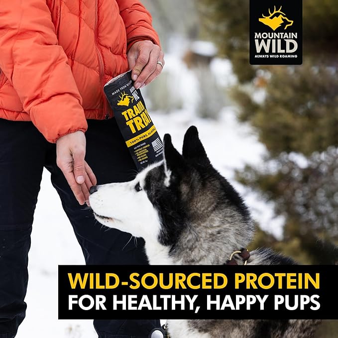 Training Treats for Dogs & Puppies – Elk & Venison Protein Puppy & Dog Treat – High Value, All-Natural, No Fillers, Grain-Free, No Artificial Preservatives – 4oz, 3 Bags