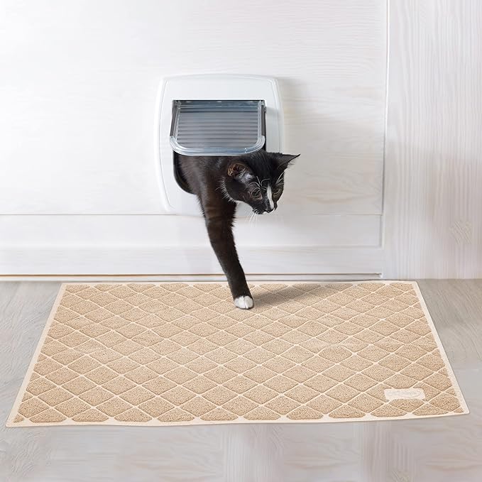 Niubya Premium Cat Litter Mat, 47" Long x 35" Wide, Non-Slip and Waterproof Design, Soft on Paws, Easy to Clean