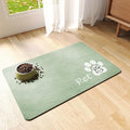 Dog Cat Feeding Mat-Absorbent Pet Bowl Mat for Food and Water, Quick Dry Water Dispenser Mat for Floors with Waterproof Rubber Backing, Puppy Cat Placemat Mats for Messy Drinkers,16"x24",Sage Green