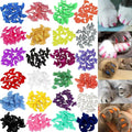 VICTHY 140pcs (14 Colors) Cat Nail Caps, Cat Claw Covers Cat Nail Covers with Adhesives and Applicators (Medium)