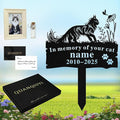 Personalized Memorial Marker for Departed Feline Friends, Handcrafted Cat Grave Stone