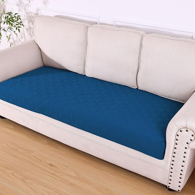 hyha Waterproof Dog Bed Blanket, Soft Pet Blankets, Waterproof Couch Cover for Dogs, Reversible Sofa Covers Washable for Furniture (40x70 Inch, Navy Blue/Blue)