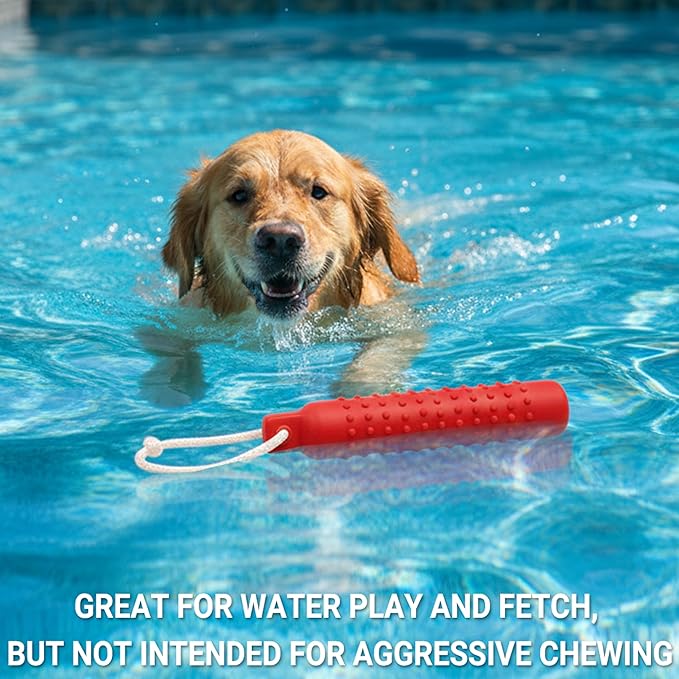 Dog Float Toy - Interactive Training Bumper & Fetching Retrieving Dog Water Toys Dummy Outdoor - Lightweight for Float on the Water Pool Fetch Rope Pet Toys for Small, Medium, Large Dogs