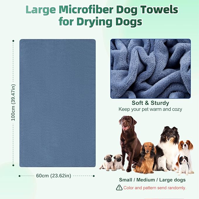 Dog Washing Hose Attachment with Dog Towels for Drying Dogs Large, Pup Dog Wash Sprayer for Tub Faucet Attachment, Faucet Sprayer Attachment with Shower Hose, Indoor Dog Washing Shower Attachment