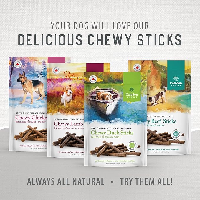 Caledon Farms Chewy Chicken Sticks Dog Treats: 220G/7.8OZ