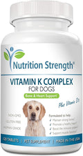 Vitamin K for Dogs - K1 & K2 (MK4 + MK7) + Vitamin D3 for Bone Health, Heart Support & Calcium Absorption - Advanced Formula for Strong Joints, Muscle & Immune Support - 120 Tablets