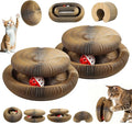2PCS Cat Toys Magic Organ Cat Scratcher,Foldable Reversible Accordion Kitty Toy with Ball Bell for Indoor Outdoor Cat Toy Exercise Anxiety Relief