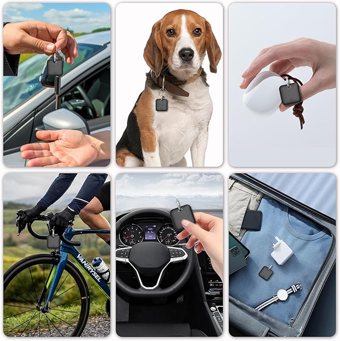 Smart Tracker Tags-2 Pack(iOS Only) Compatible with Apple with 1 Battery,Replaceable Battery,Bluetooth Luggage Smart GPS Tag Works with Apple Find My APP,Item Finders for Dog/Key/Luggage