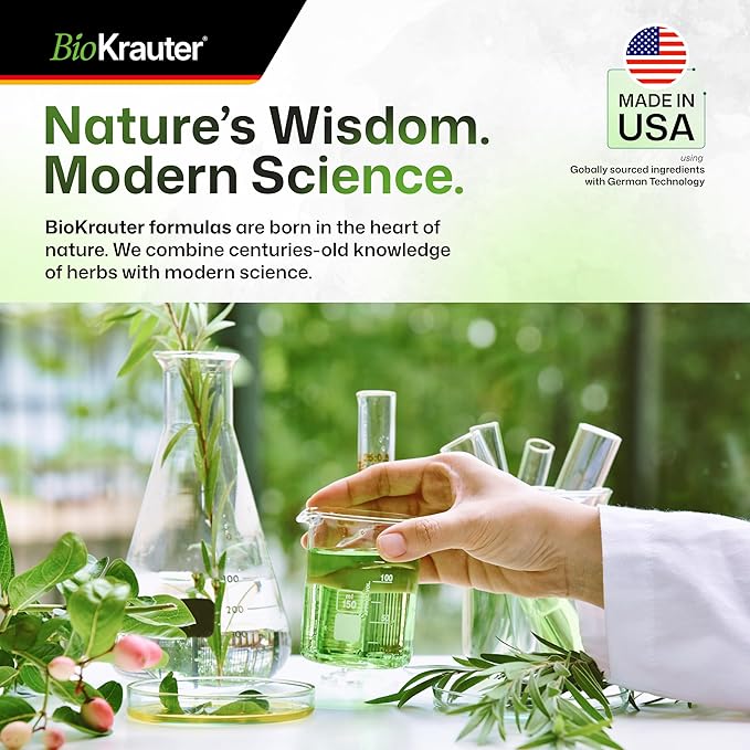 BIO KRAUTER® Сats Сlaw - Liquid Drops Pure Vegan Cats Claw Herb Supplement 625 mg per Serving 4 Fl.Oz 56-Day Supply - Used for Digestive & Immune Support, Natural Antioxidant - Alcohol & Sugar Free