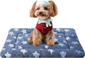 Dog Bed Mat - Dog Crate Pad - Reversible Mat for Pet Comfort - Soft Bed Crate Pads with Dual-Sided Design for All Seasons(Dark Blue Stars, 24" L*18" W*1.5" Th)