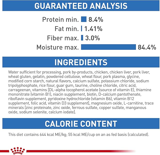 Royal Canin Feline Care Nutrition Weight Care Adult Thin Slices in Gravy Cat Food, 3 oz (Pack of 6)