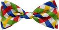 Huxley & Kent Pet Bow Tie for Dogs & Cats - Adjustable Hook & Loop Collar Accessory - Cute & Comfortable for Holidays & Celebrations - Summertime Check, Large