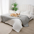 Waterproof Blanket for Bed, Leak Proof Dog Blankets for Couch Sofa Protection, Reversible Pet Sherpa Throw Furniture Protector Machine Washable(60"x80",Darkgrey)