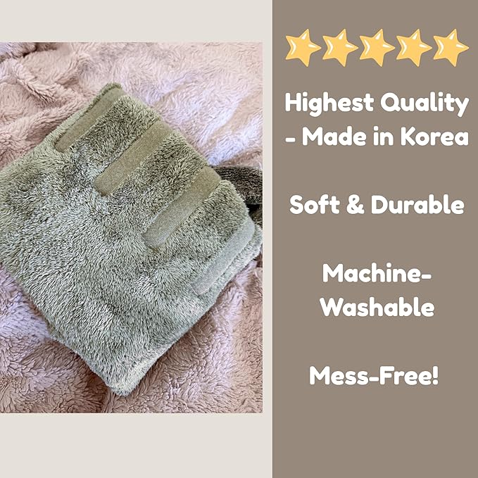 DERPYCHAPPY Premium Dog Towel Robe & Dog Bathrobe for Drying Dogs Made in Korea | Super Absorbent Quick & Adjustable Microfiber Bath Towel for Cats & Puppy Robes After Bath | Soft Warm Coat (Beige,XL)