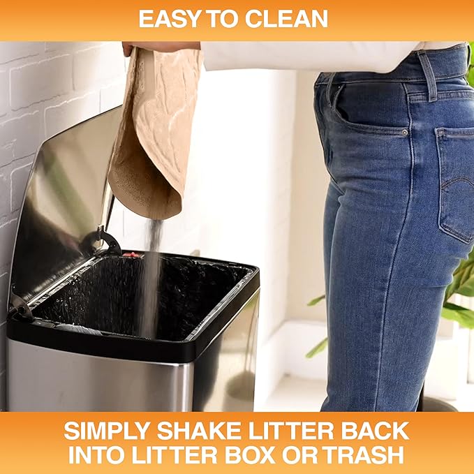 Neater Pets Neater Mat Cat Litter Mat, Thick & Durable Cat Mat for Litter Box, Trapper Pad Catches Mess to Protect Indoor Floors, Soft on Kitty Paws, Anti-Skid Grip Backing, Easy to Clean, Beige