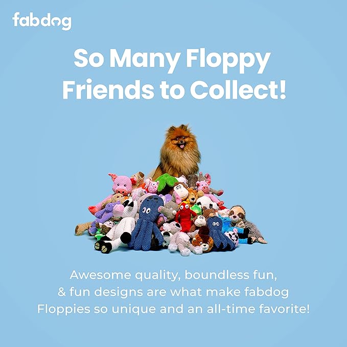 fabdog Floppies Plush Dog Toy - Cute & Durable Squeaky Dog Toys - Best Squeak Toy for Puppies and All Breeds | Ideal Pet Gift| Small Dog