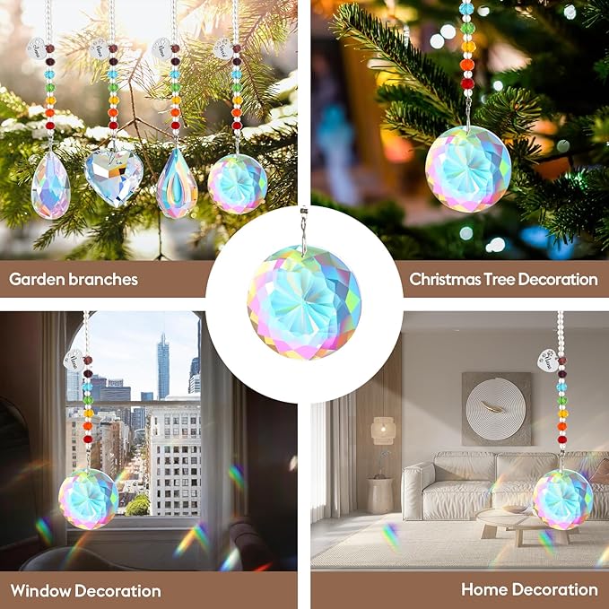 free-space Rainbow Bridge Pets Personalized Crystal Light Catcher Cat/Dog Keepsake Pet Loss Sympathy Gift (Round)