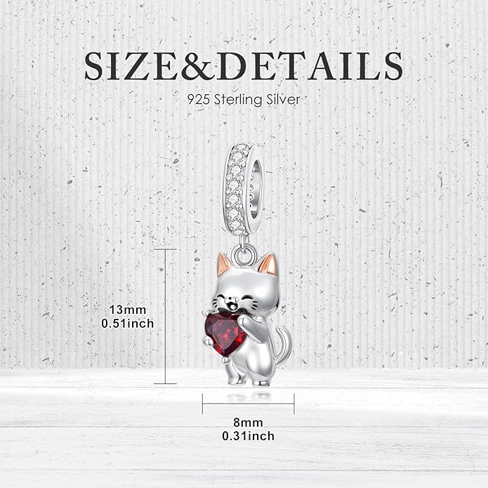 SIMONLY Animal Charms for Bracelets 925 Sterling Silver Highland Cow/Axolotl/Dragon/Dog/Cat Charms Animal Beads for Jewelry Making for Women Christmas Mothers Day Gifts