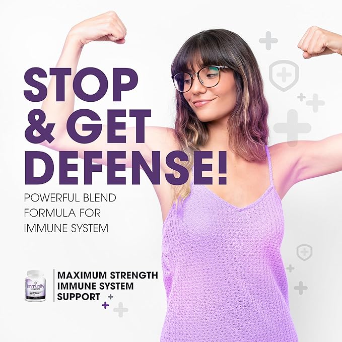 Immunity Complete - 20-in-1 Immune System Booster Formula with Cat's Claw, Quercetin, Vitamin C, and Olive Leaf Extract 60ct