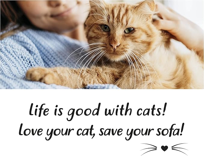 Sofisti - Cat Scratch Deterrent Tape for Furniture – 10 Double Sided Anti Scratching Sticky Tape - Cat Scratch Furniture Protector – Cat Training Tape Teaches Your Kitty Not to Scratch Your Couch