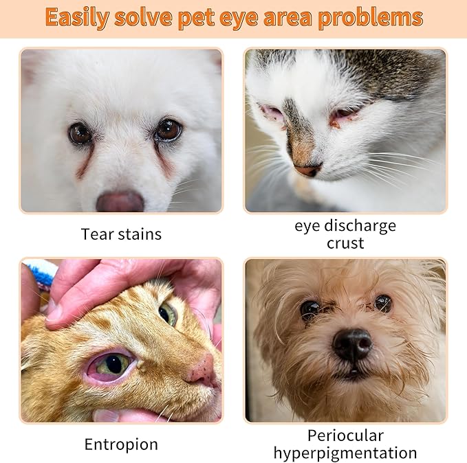 Tear Stain Remover for Dogs 1oz - Dog Tear Stain Remover for White Dogs, Pet Eye Cleaner, Dog Eye Care for Tear Stains, Dog Eye Booger Remover, Cat Tear Stain Remover, Eye Stain Remover for White Fur