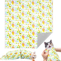 27.6" Cat Grooming Wrap for Cutting Nails, Lion Pattern Self-Adherent Fabric Wrap for Cats, Anti-Scratch Anti-Escape Multifunctional Cat Swaddle Tool for Teeth Brushing, Ear Cleaning