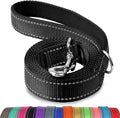 Joytale Dog Leash, 4 FT Double-Sided Reflective, Padded Handle Nylon Heavy Duty Leashes for Medium & Large Dogs Walking, Black