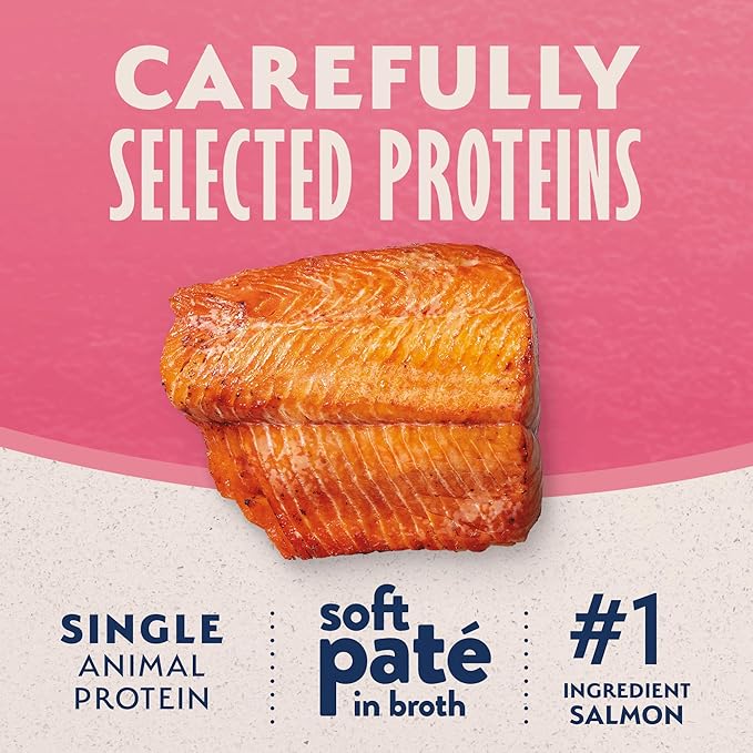 Natural Balance Limited Ingredient Split Cup Salmon & Sweet Potato Soft Pate Wet Cat Food Recipe for Sensitive Stomachs and for Healthy Digestion, 2.6 oz. (Pack of 10)